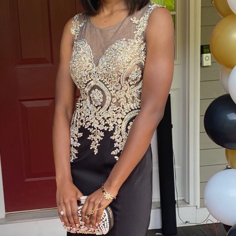Elegant Black & Gold  Dress